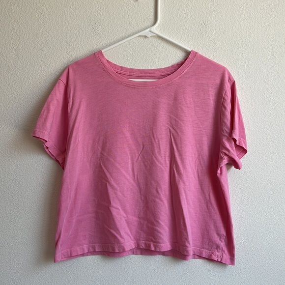 athleta organic daily crop tee pink - Picture 3 of 8